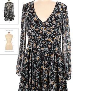 Urban outfitters kimchi floral babydoll dress